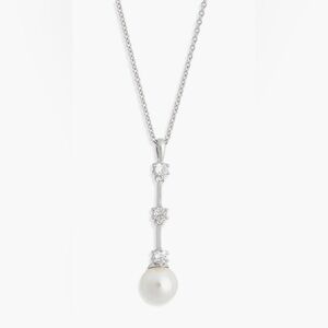 Nadri Olivia Faux Pearl Lariat Necklace